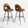 Etna Swivel Upholstered Counter Stool with Metal Frame