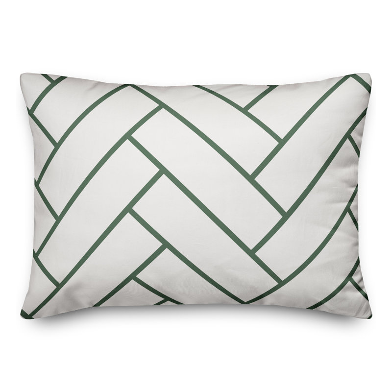 Abstract Outdoor Throw Pillow, Green