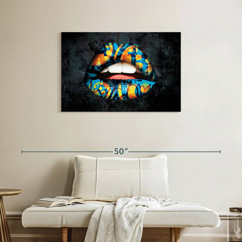 Shuttleworth Bitcoin Lips, 24" H x 36" W