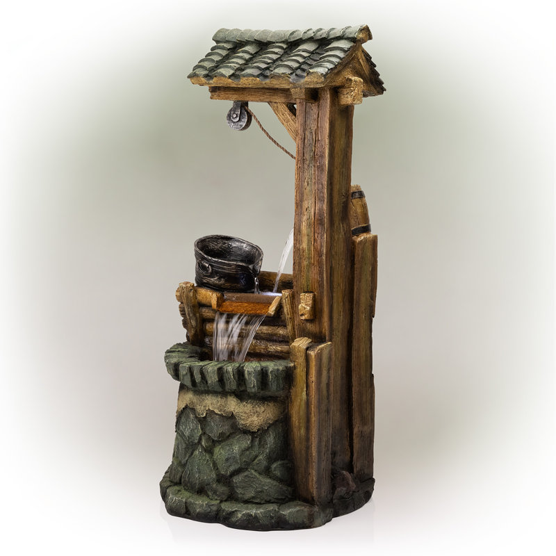 Outdoor Floor Fountain with Lights