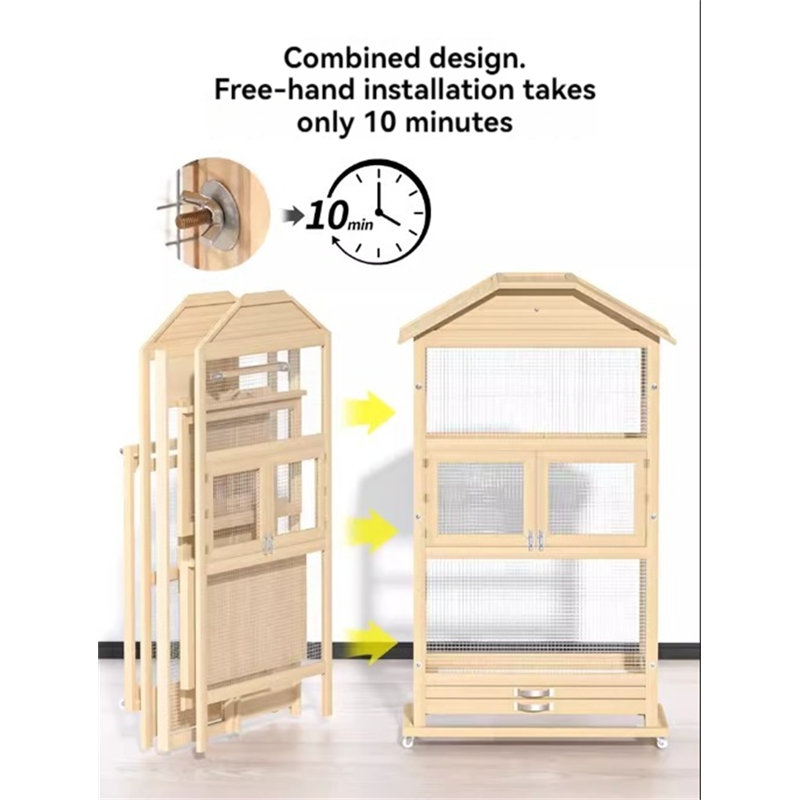 Cage à oiseaux Furtek, H 60 po x l 33 po x P 20 po