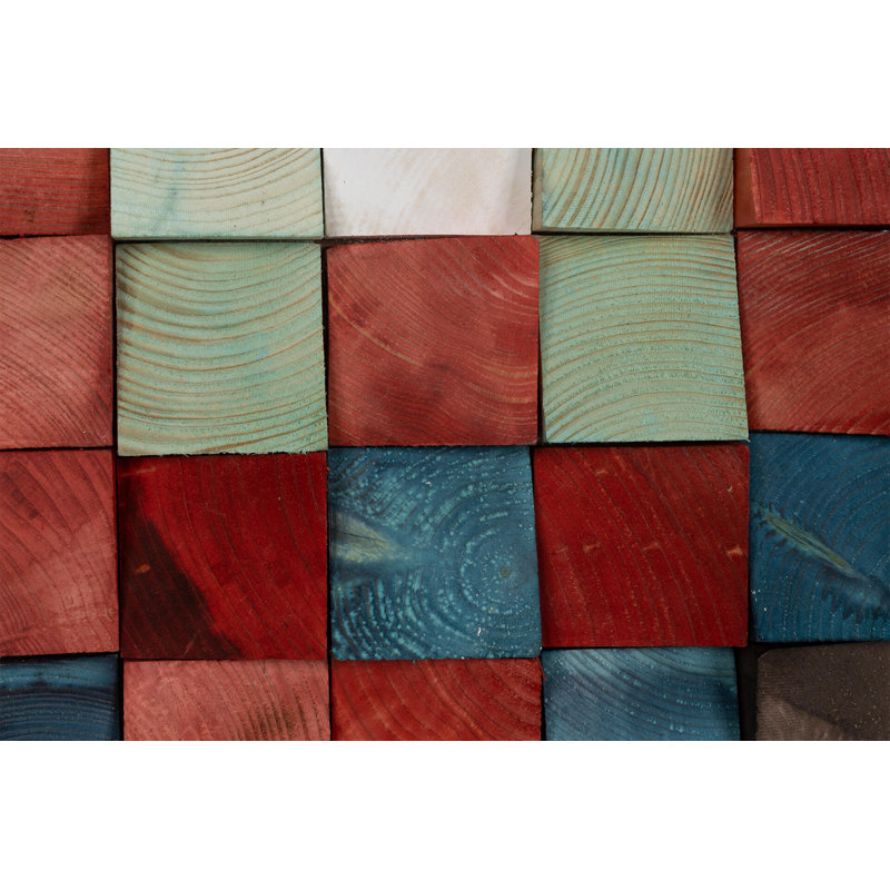 Handmade Modern Abstract Wall Decor on Solid Wood