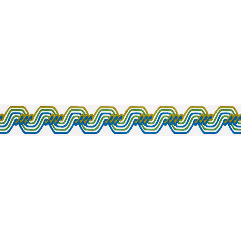 The Twist Embroidered Tape, Peacock