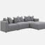 Chaise de coin Amherst Grey avec coussin décoratif