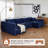  128" Boneless Sofa U-Shaped Modular sectional Couch, 27.6" Deep Seat Oversized Couches for Living Room-1896648963-1903517761