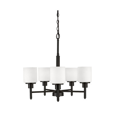 Jorelys 5 - Light Steel Dimmable Classic / Traditional Chandelier