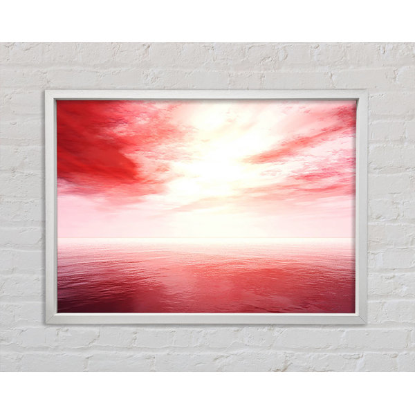 Ebern Designs Just Pink - Single Picture Frame Print on Canvas ...