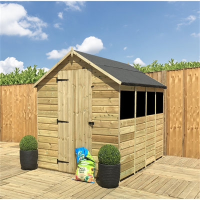 Kahrama 8ft. W x 12ft. D Solid Wood Garden Shed