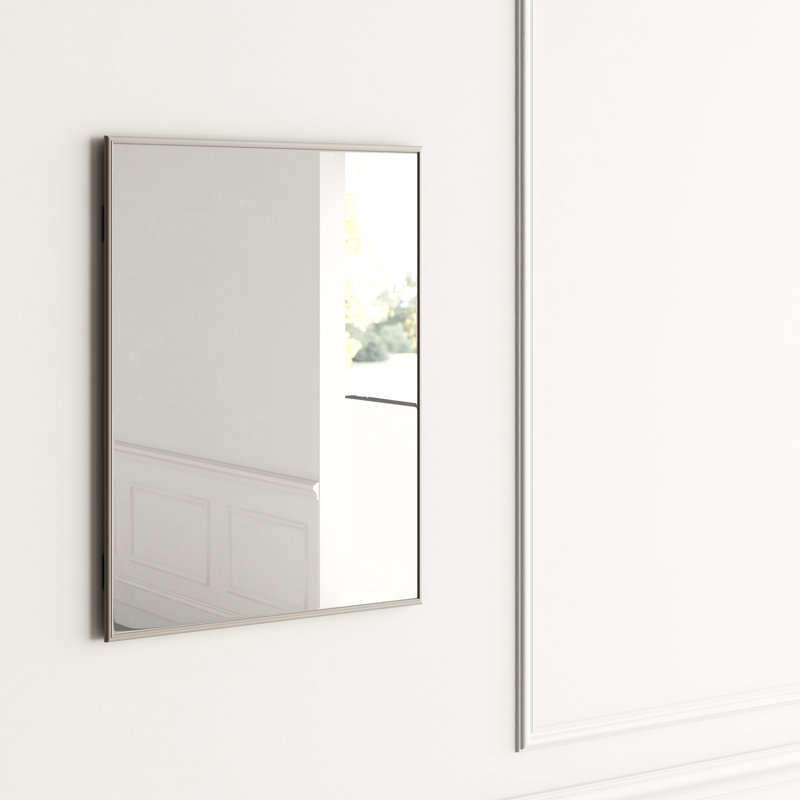 Miroir mural Sabine, 32 po x 24 po, Argent