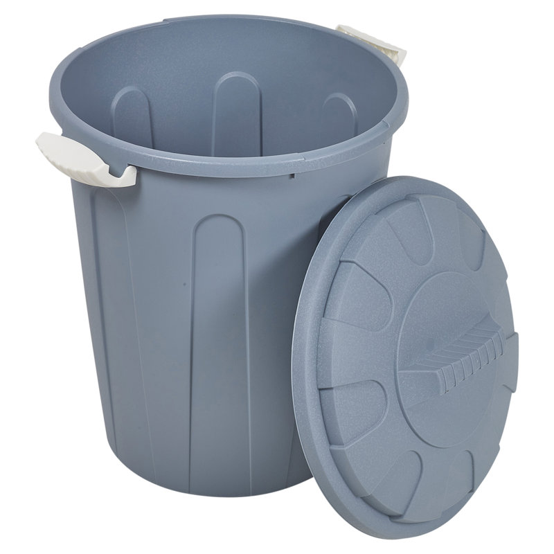 Horsten Plastic Manual Lift Kitchen Trash Can, 23 Litres, Blue