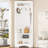 Minimalist Corner Hall Tree With Shoe Bench, Versatile Entryway Coat Rack With 4 Hooks, Corner Cabinet With Adjustable Shelf For Hallway, Living Room, 29.5''W*71.6''H-782218070