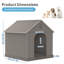 Niche pour chien portable en résine 25,84 po (brun clair / gris)-404339774