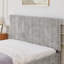 Lit double tapissier pleine grandeur à rayures verticales avec dossier haut rembourré, lit gigogne caché simple ou double pour chambre à coucher et chambre d'amis, chenille-132909312-132909314