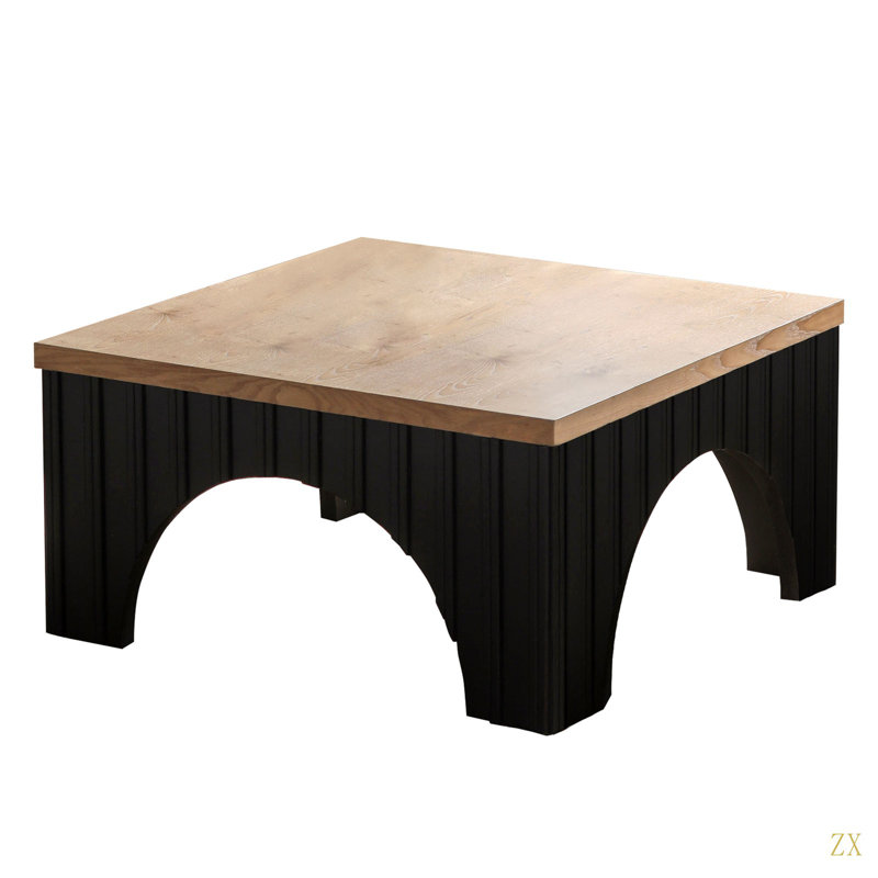 Table basse rustique carrée - Style campagne moderne