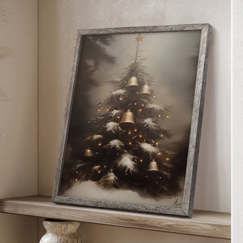 Art des Fêtes de Noël - série 2-CCGCLXV, reproduction encadrée - bois massif, H 11 po x l 9 po