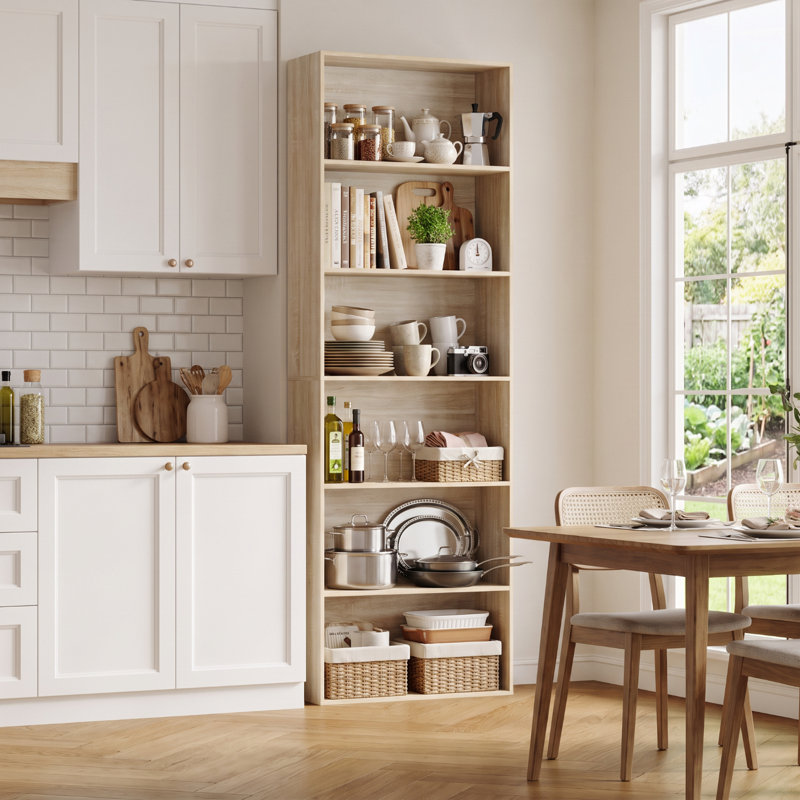 Garde-manger 70,9 po H 70,9 po, Blanc et chêne clair