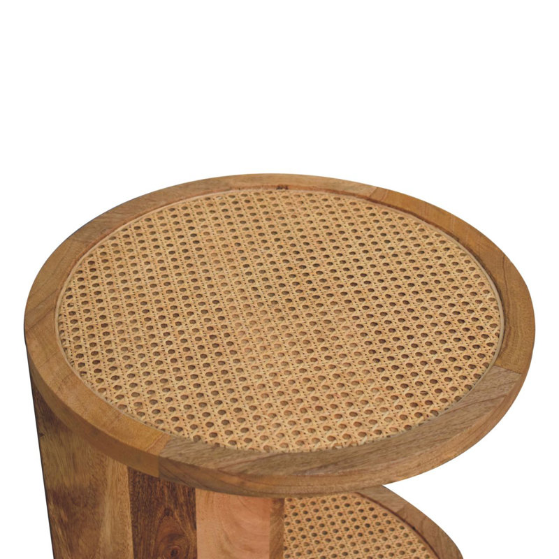 Table de bout d'angle à mailles serrées