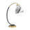 Lampe de bureau Gullifer avec verre tourbillon onyx de 6,25 po