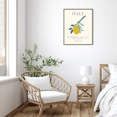 Reproduction d'art sur toile encadrée, Italie, Italie, Bella Italia par Chayan Lewis