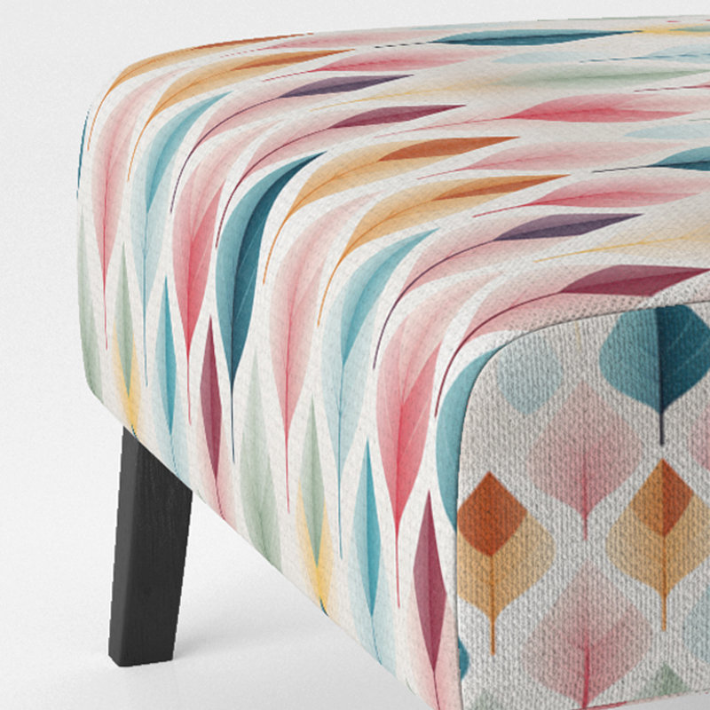 Formes géométriques pastel scandinaves - Fauteuil de chambre rembourré moderne, fauteuil d'appoint géométrique moderne