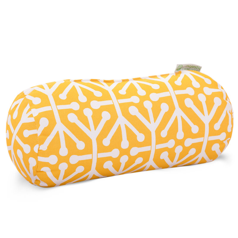 Aruba Outdoor Pillow Cover & Insert, Bolster, 8" x 18.5", Citrus