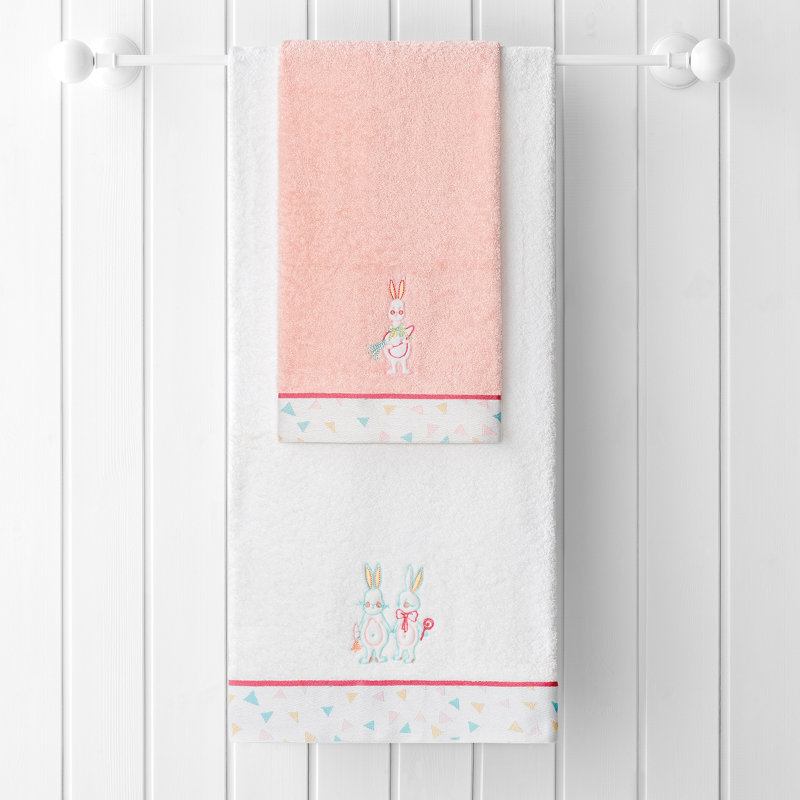 Funny Rabbits Hand Towel