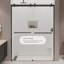  Mara 44 - 48 x 78 "Porte de douche coulissante sans cadre 3/8" en verre trempé transparent-95067147