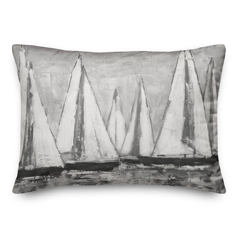  Housse et insert pour oreiller rectangulaire Painterly, Gris