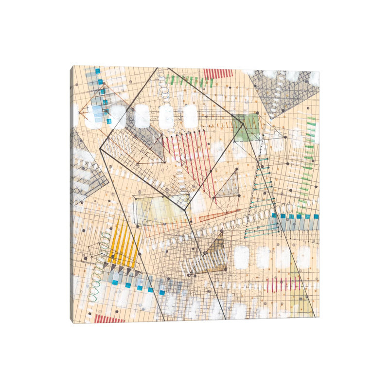 Grid Lines II by Nikki Galapon - Wrapped Canvas Panoramic Print, 66.04 cm H x 66.04 cm W x 1.91 cm D