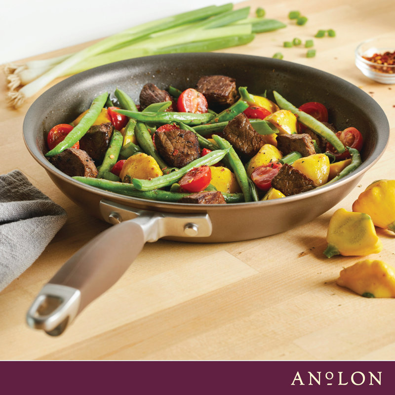 Anolon Advanced Home Hard Anodized Nonstick Frying Pan / Skillet, Brown, 10.25"