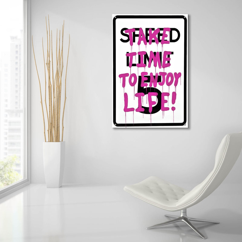  «Graffiti Sign 4» par Alonzo Saunders, art mural en verre acrylique, 24 po x 36 po, H 36 po x l 24 po