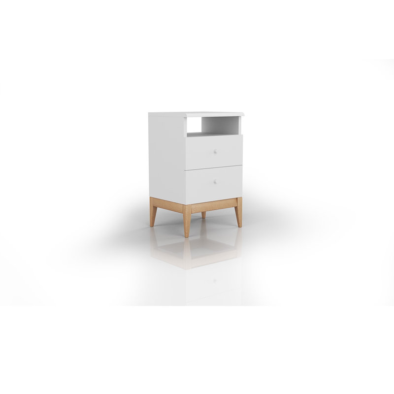 Alyssa 40cm W Solid Wood Bedside Table