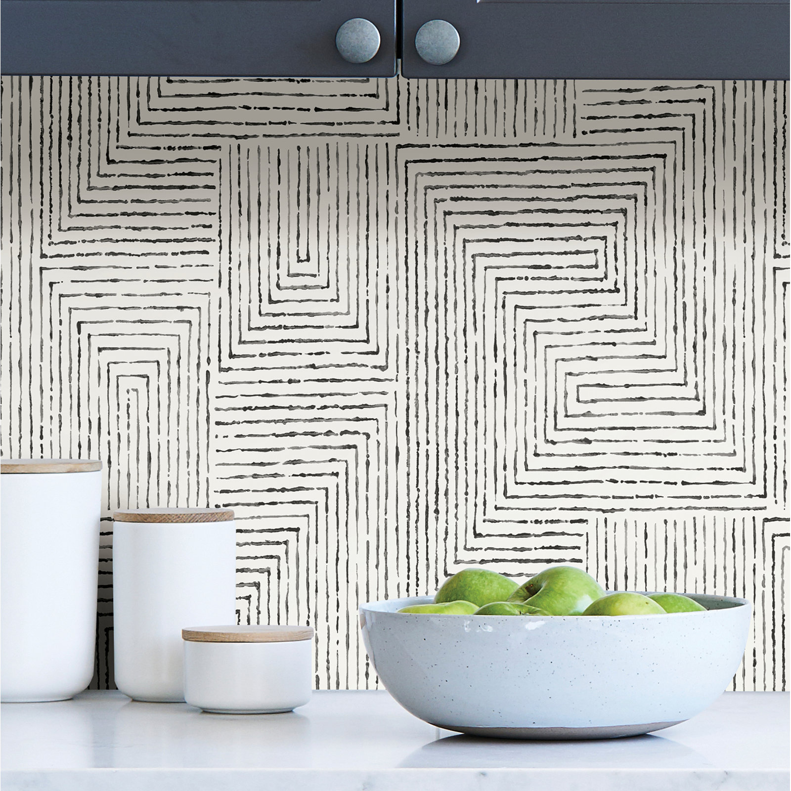 Ink Self-Adhesive Wallpaper Roll, Black