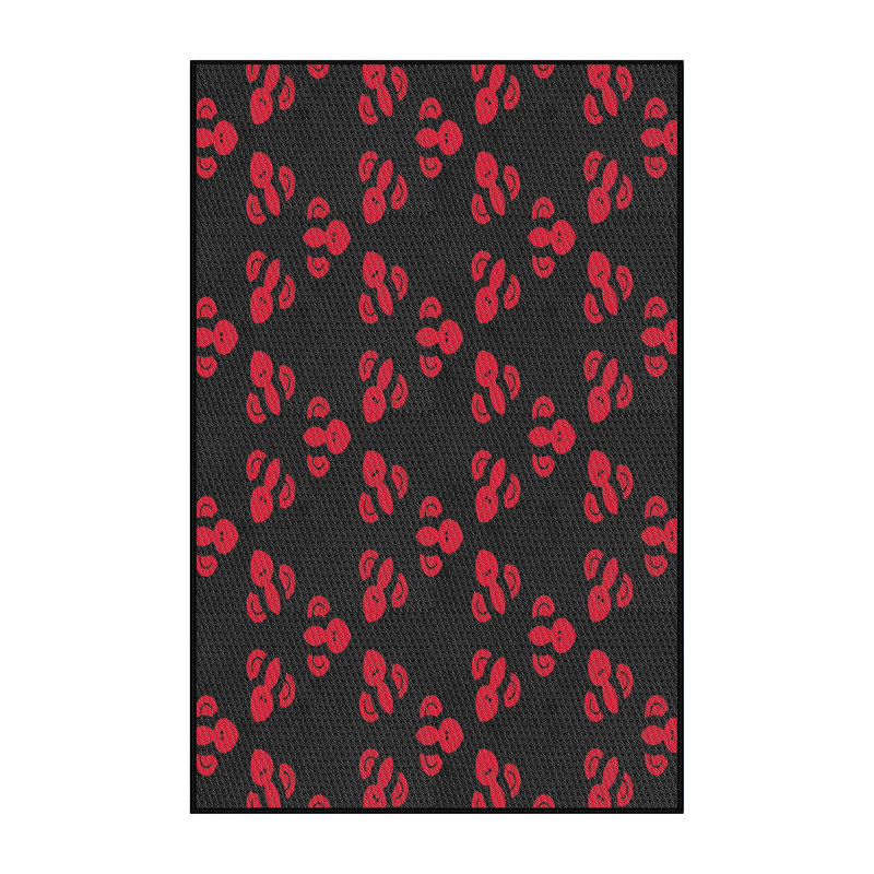 Tapis décoratif noir Raiden, Rectangle 2 pi x 3 pi