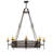 Hirth 8 - Light Dimmable Wagon Wheel Chandelier