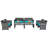 Alyssya 4 Piece Rattan Sofa Seating Group-768650563