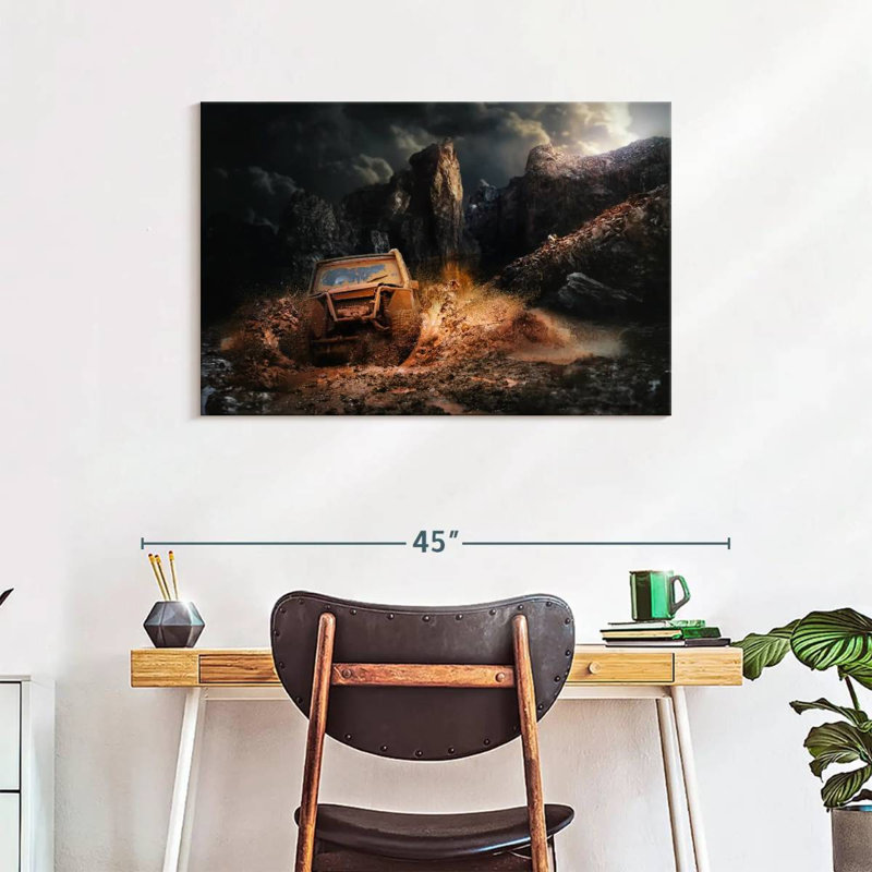 Mehar Muddy Truck, 24" H x 36" W