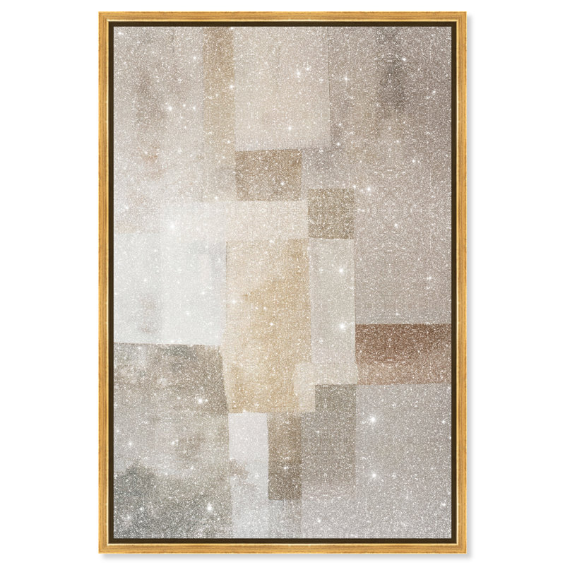 Dustveil (III) Canvas Abstract Print by Oliver Gal, Black Frame, 10 x 15, 46"H x 31"W, Gold Frame