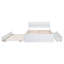 Structure de lit double moderne avec lit gigogne simple et 2 tiroirs-106845163