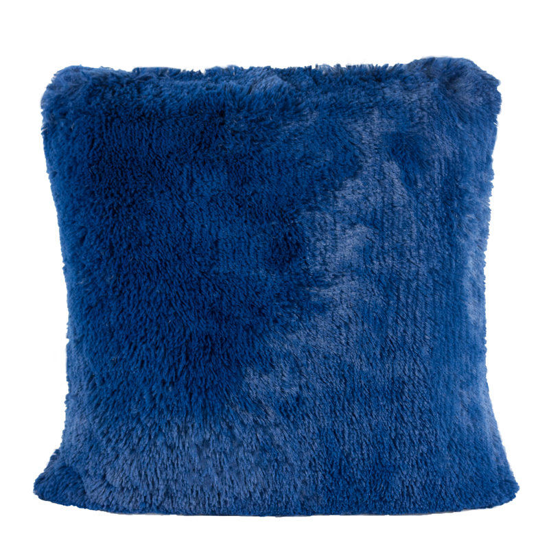  Housse de coussin carré et insert, 18 po x 18 po, Polyester, Bleu