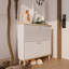 Armoire décorative, armoire à chaussures, étagère à chaussures étroite, armoire à chaussures avec 2 tiroirs rabattables