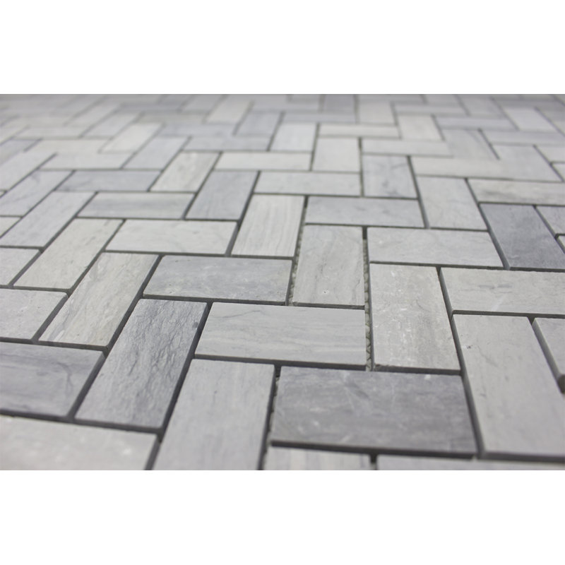 1x2 BLUE SAVOY HERRINGBONE HONED