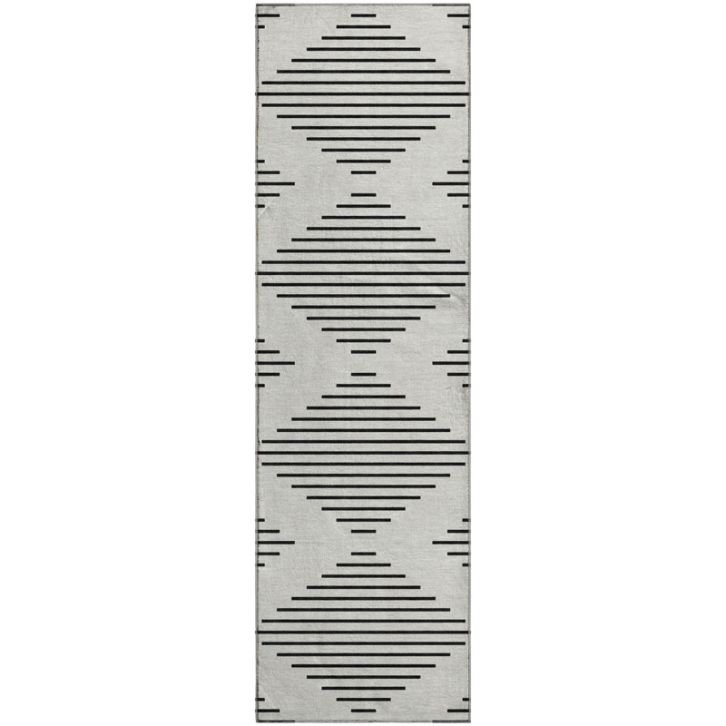 Premium Machine Washable Colmenero AMF1016 Geometric Rug, Runner 2'3" x 7'6"