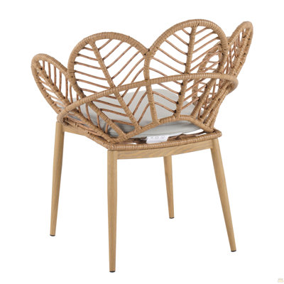 Chaise d'extérieur en osier, ensemble de 2