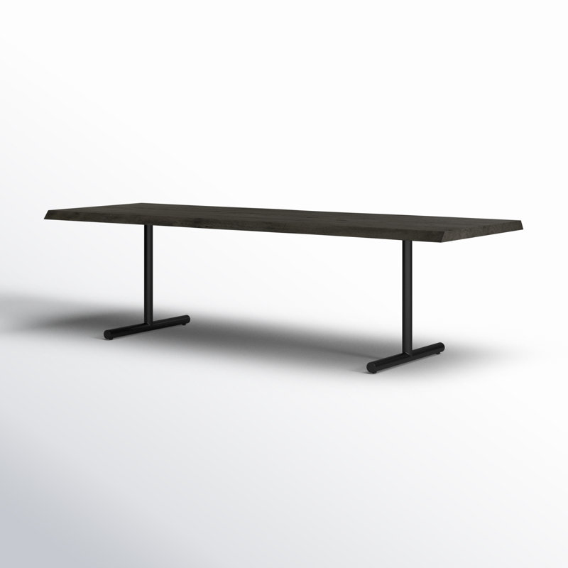 Colin Dining Table T Base, 29.75"H x 79"L x 40"W, Ebonized, Black