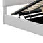 Lit plateforme tapissier avec système de rangement hydraulique-1456714755