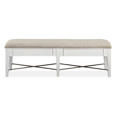 Banc de rangement rembourré avec tiroir Aronoff