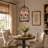 4-Light Vintage Birdcage Crystal Chandelier, Adjustable Height Dimmable Industrial Pendant Light for Dining Room, Foyer, Bar