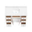Ensemble de meuble-lavabo simple 48 po avec plateau en bois massif-130019152