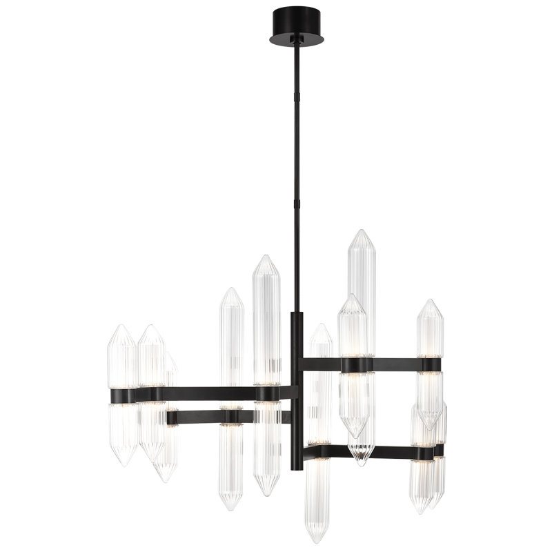 Langston 12 - Light LED Chandelier, Plated Dark Bronze